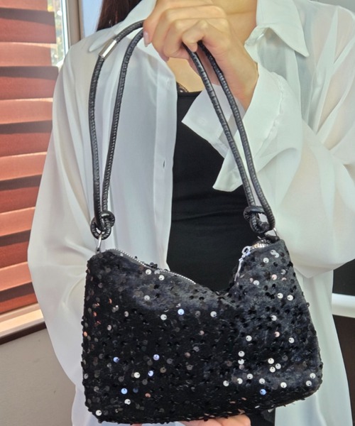 tolene(トレネ)の「スパンコール キラキラ ミニバッグ ショルダーバッグ(ショルダーバッグ・レディース・ブラック/シルバー・FREE)」の12枚目の写真