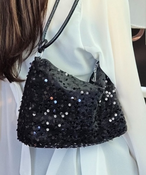 tolene(トレネ)の「スパンコール キラキラ ミニバッグ ショルダーバッグ(ショルダーバッグ・レディース・ブラック/シルバー・FREE)」の11枚目の写真