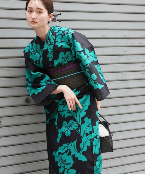 utatane(ウタタネ)の「2026新作 選べる浴衣3点セット utataneオリジナル(浴衣・レディース・ホワイト系1/ネイビー系3/ネイビー系4/ブラック系5/ブラック系1/ネイビー系1/ブラック系3/グリーン系2/グリーン系1/ネイビー系2/ブラック系4/レッド系2/ホワイト系2/ブラック系2・FREE)」の5枚目の写真