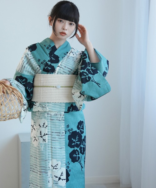 utatane(ウタタネ)の「2026新作 選べる浴衣3点セット utataneオリジナル(浴衣・レディース・ホワイト系1/ネイビー系3/ネイビー系4/ブラック系5/ブラック系1/ネイビー系1/ブラック系3/グリーン系2/グリーン系1/ネイビー系2/ブラック系4/レッド系2/ホワイト系2/ブラック系2・FREE)」の9枚目の写真