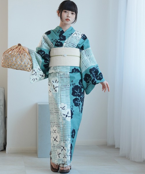 utatane(ウタタネ)の「2026新作 選べる浴衣3点セット utataneオリジナル(浴衣・レディース・ホワイト系1/ネイビー系3/ネイビー系4/ブラック系5/ブラック系1/ネイビー系1/ブラック系3/グリーン系2/グリーン系1/ネイビー系2/ブラック系4/レッド系2/ホワイト系2/ブラック系2・FREE)」の20枚目の写真