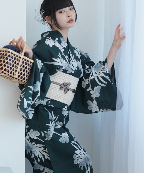 utatane(ウタタネ)の「2026新作 選べる浴衣3点セット utataneオリジナル(浴衣・レディース・ホワイト系1/ネイビー系3/ネイビー系4/ブラック系5/ブラック系1/ネイビー系1/ブラック系3/グリーン系2/グリーン系1/ネイビー系2/ブラック系4/レッド系2/ホワイト系2/ブラック系2・FREE)」の15枚目の写真