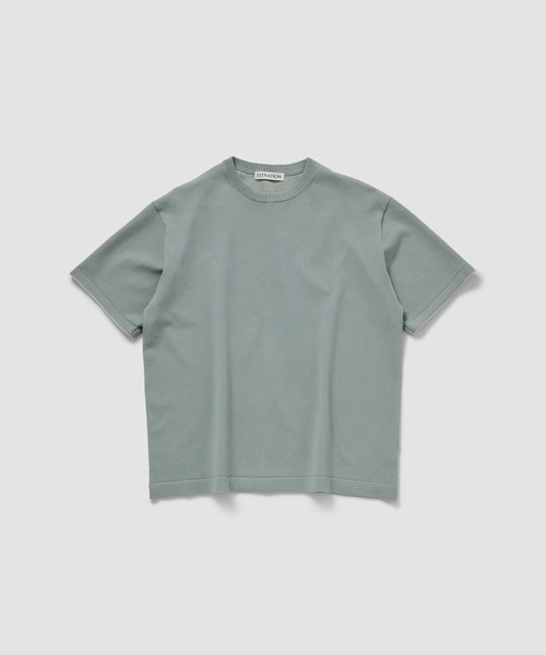ESTNATION(エストネーション)の「ESTNATION / 和紙ニット Tシャツ(Tシャツ/カットソー・メンズ・ライトグレー/コーラル/ダークブラウン・MEDIUM/LARGE)」の2枚目の写真