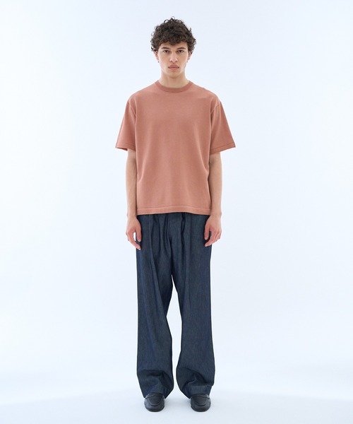 ESTNATION(エストネーション)の「ESTNATION / 和紙ニット Tシャツ(Tシャツ/カットソー・メンズ・ライトグレー/コーラル/ダークブラウン・MEDIUM/LARGE)」の14枚目の写真