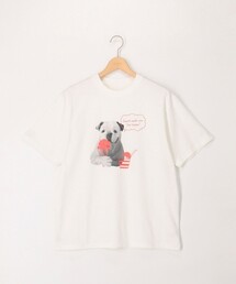 NOLLEY'S LIGHT（ノーリーズライト）の「ガス焼きコットンペイントプリントT（Tシャツ/カットソー）」