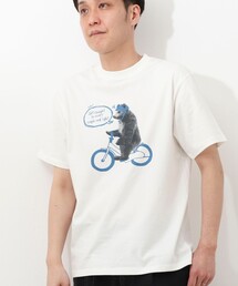 NOLLEY'S LIGHT（ノーリーズライト）の「ガス焼きコットンペイントプリントT（Tシャツ/カットソー）」
