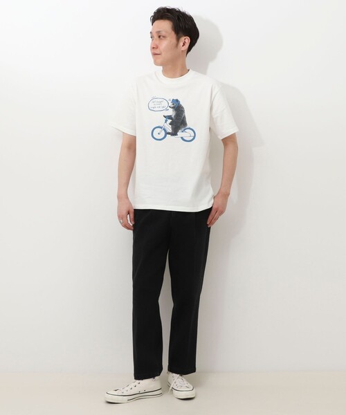 NOLLEY'S LIGHT(ノーリーズライト)の「ガス焼きコットンペイントプリントT(Tシャツ/カットソー・メンズ・グレー系その他2/ホワイト系その他/ホワイト/グレー/グレー系その他・L/M)」の7枚目の写真