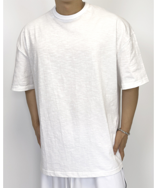 PACIENCIA(パシエンシア)の「無地オーバーサイズスラブ半袖ホワイト(Tシャツ/カットソー・メンズ・その他・LARGE/X-LARGE/XX-LARGE)」の7枚目の写真