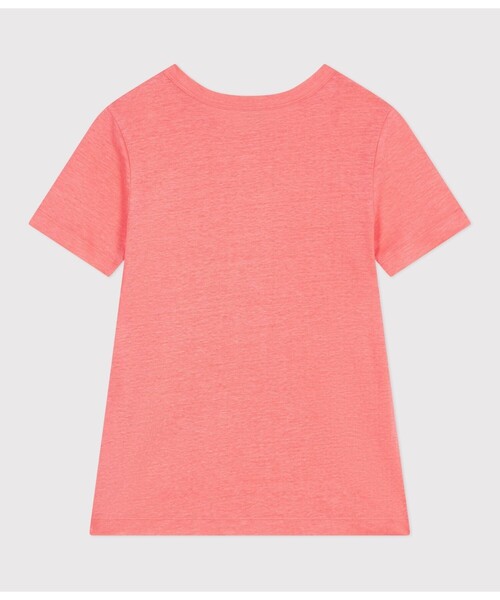 PETIT BATEAU（プチバトー）の「リネン半袖Ｔシャツ（Tシャツ/カットソー・レディース・ライトブルー/カーキ/オレンジ・X-SMALL/SMALL/MEDIUM/LARGE）」の7枚目の写真