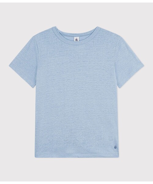 PETIT BATEAU（プチバトー）の「リネン半袖Ｔシャツ（Tシャツ/カットソー・レディース・ライトブルー/カーキ/オレンジ・X-SMALL/SMALL/MEDIUM/LARGE）」の11枚目の写真