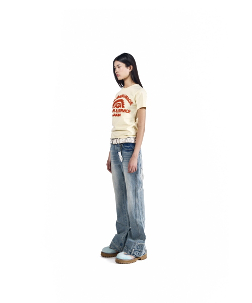 AAKAM(アーカム)の「Upside-Down Flare Denim Pants (Blue)(デニムパンツ・レディース・その他・2/1)」の5枚目の写真