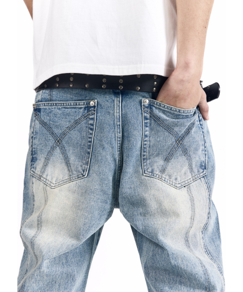 AAKAM(アーカム)の「Upside-Down Flare Denim Pants (Blue)(デニムパンツ・レディース・その他・2/1)」の11枚目の写真