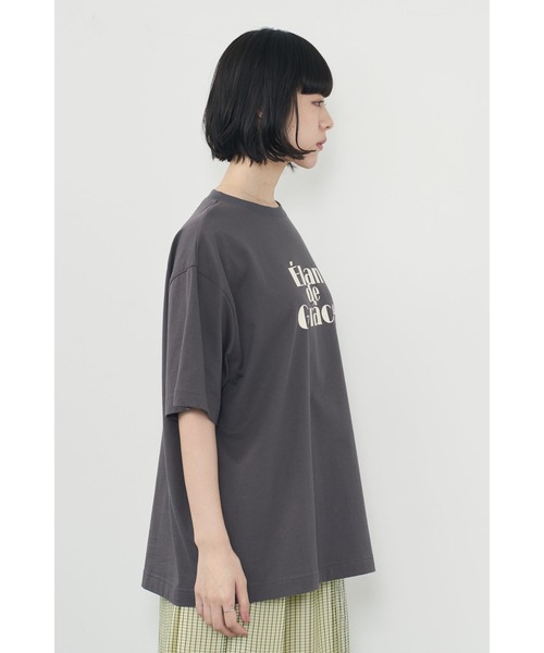 Limue(リミュ)の「ロゴBIGTee(Tシャツ/カットソー・レディース・チャコールグレー/ホワイト・FREE)」の6枚目の写真