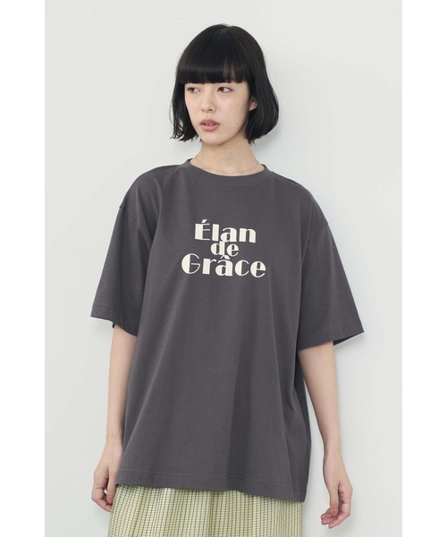 Limue(リミュ)の「ロゴBIGTee(Tシャツ/カットソー・レディース・チャコールグレー/ホワイト・FREE)」の3枚目の写真