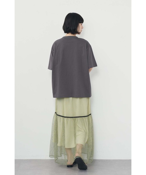 Limue(リミュ)の「ロゴBIGTee(Tシャツ/カットソー・レディース・チャコールグレー/ホワイト・FREE)」の8枚目の写真
