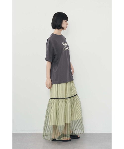 Limue(リミュ)の「ロゴBIGTee(Tシャツ/カットソー・レディース・チャコールグレー/ホワイト・FREE)」の9枚目の写真