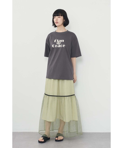 Limue(リミュ)の「ロゴBIGTee(Tシャツ/カットソー・レディース・チャコールグレー/ホワイト・FREE)」の10枚目の写真