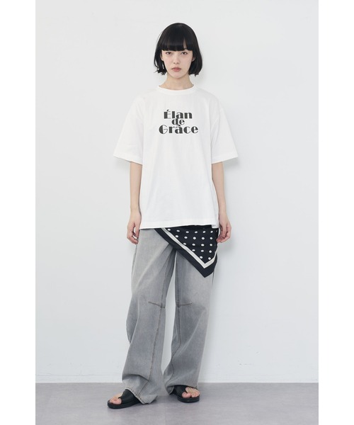 Limue(リミュ)の「ロゴBIGTee(Tシャツ/カットソー・レディース・チャコールグレー/ホワイト・FREE)」の17枚目の写真