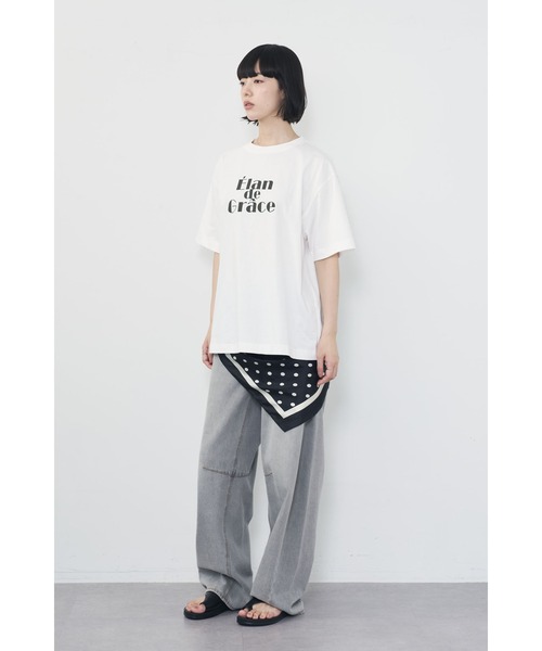 Limue(リミュ)の「ロゴBIGTee(Tシャツ/カットソー・レディース・チャコールグレー/ホワイト・FREE)」の18枚目の写真