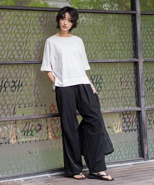 MAYSON GREY(メイソングレイ)の「トリケア配色ステッチプルオーバー(Tシャツ/カットソー・レディース・ブラック/ベージュ/ホワイト・M)」の18枚目の写真