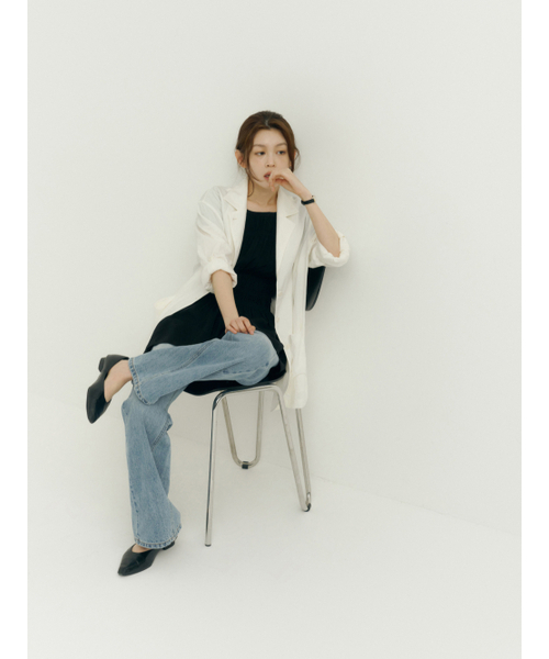 Yuje(ユジェ)の「AIRY TRENCH JACKET (2color)(テーラードジャケット・レディース・Off White/チャコールグレー・FREE)」の12枚目の写真