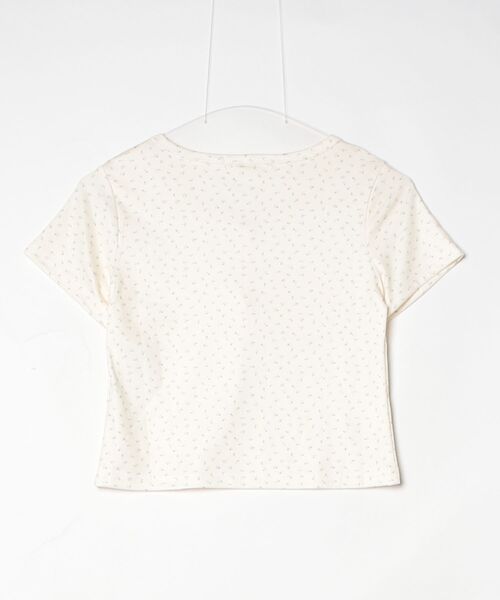 Dream garden（ドリームガーデン）の「小花柄半袖Tシャツ（Tシャツ/カットソー・レディース・ライトイエロー・M/S/XL/L）」の2枚目の写真