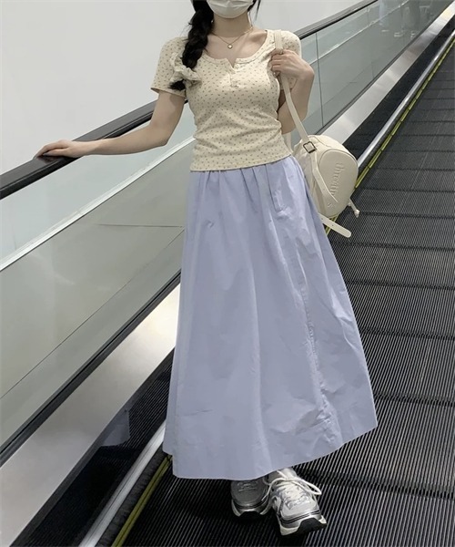 Dream garden（ドリームガーデン）の「小花柄半袖Tシャツ（Tシャツ/カットソー・レディース・ライトイエロー・M/S/XL/L）」の10枚目の写真