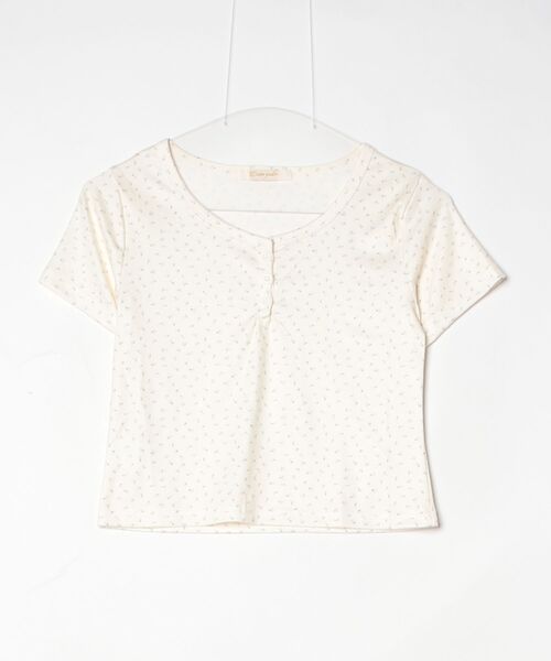 Dream garden（ドリームガーデン）の「小花柄半袖Tシャツ（Tシャツ/カットソー・レディース・ライトイエロー・M/S/XL/L）」の12枚目の写真