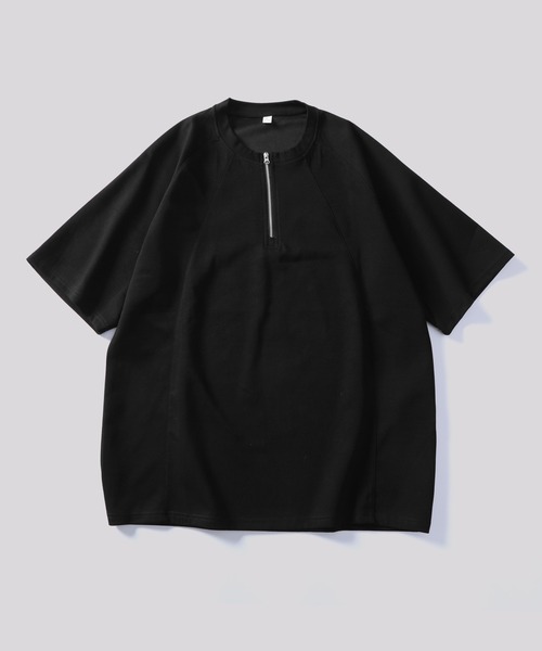 TOBEE(トゥビー)の「【TOBEE】ルーズシルエットプルオーバー半袖 ハーフジップTシャツ(Tシャツ/カットソー・メンズ・グレー/ブラック・MEDIUM/LARGE/X-LARGE)」の13枚目の写真
