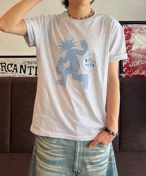 INTEMPOMOOD(インテンポムード)の「オオティディグラフィックTシャツ : 2カラー(Tシャツ/カットソー・メンズ・グレー/ネイビー・MEDIUM/LARGE)」の7枚目の写真