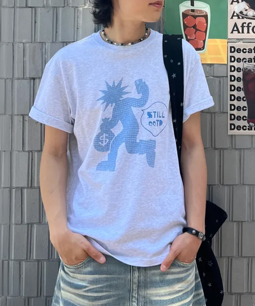 INTEMPOMOOD(インテンポムード)の「オオティディグラフィックTシャツ : 2カラー(Tシャツ/カットソー・メンズ・グレー/ネイビー・MEDIUM/LARGE)」の9枚目の写真