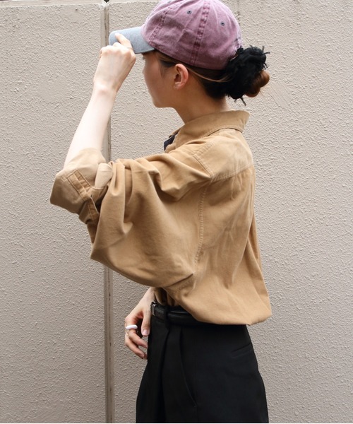 THE SHINZONE(ザ シンゾーン)の「THE SHINZONE/シンゾーン ウォッシュドコーデュロイシャツ WASHED CORDUROY SHIRT 26AMSBL04(シャツ/ブラウス・レディース・ベージュ/ネイビー・FREE)」の7枚目の写真