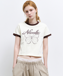 BUTTERFLY RINGER CROP TOP_CREAM
