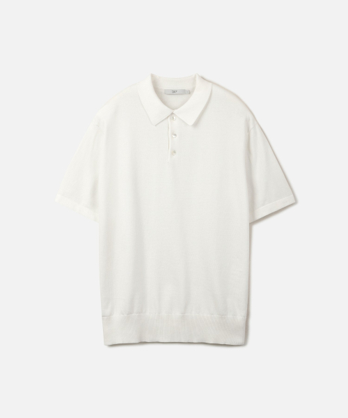 247SERIES(247シリーズ)の「スーピマコットンカラー ハーフニット WHITE(ニット/セーター・メンズ・ホワイト・X-SMALL/SMALL/MEDIUM/LARGE/X-LARGE)」の1枚目の写真