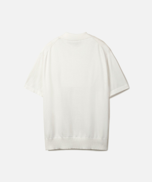 247SERIES(247シリーズ)の「スーピマコットンカラー ハーフニット WHITE(ニット/セーター・メンズ・ホワイト・X-SMALL/SMALL/MEDIUM/LARGE/X-LARGE)」の2枚目の写真