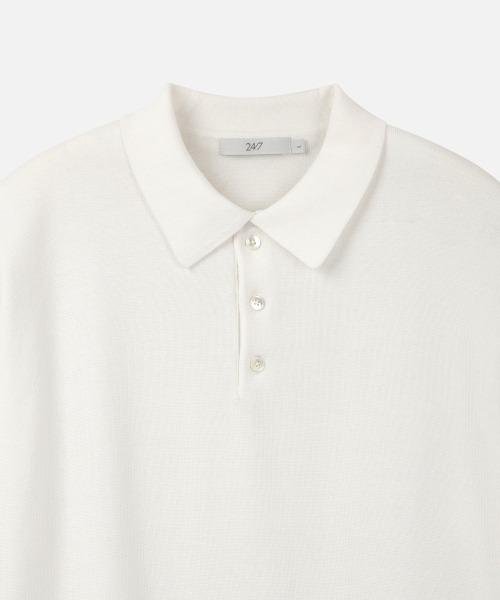 247SERIES(247シリーズ)の「スーピマコットンカラー ハーフニット WHITE(ニット/セーター・メンズ・ホワイト・X-SMALL/SMALL/MEDIUM/LARGE/X-LARGE)」の3枚目の写真