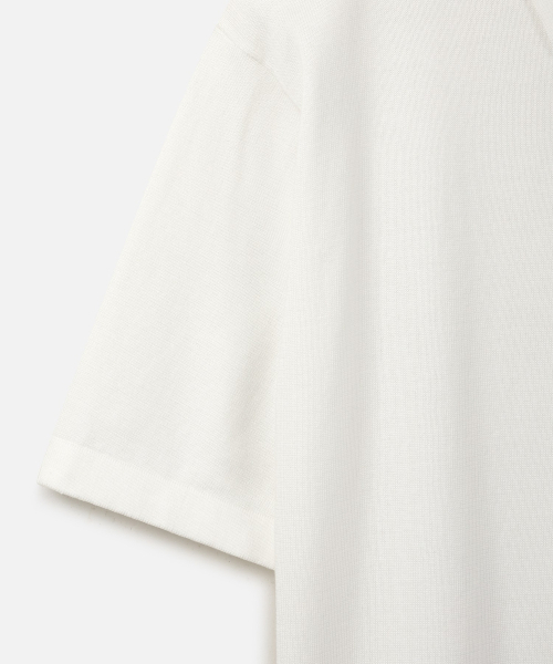247SERIES(247シリーズ)の「スーピマコットンカラー ハーフニット WHITE(ニット/セーター・メンズ・ホワイト・X-SMALL/SMALL/MEDIUM/LARGE/X-LARGE)」の4枚目の写真