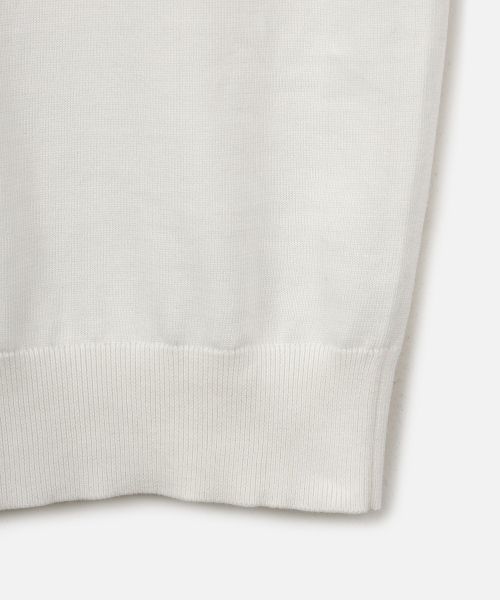 247SERIES(247シリーズ)の「スーピマコットンカラー ハーフニット WHITE(ニット/セーター・メンズ・ホワイト・X-SMALL/SMALL/MEDIUM/LARGE/X-LARGE)」の5枚目の写真