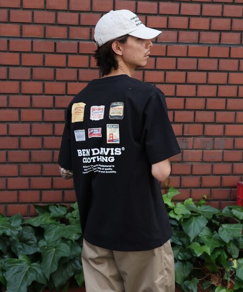 BEN DAVIS(ベンデイビス)の「【BEN DAVIS(ベンデイビス)】 LABELS TEE / Tシャツ 半袖 クルーネック 刺繍 ワンポイント プリント ユニセックス オーバーサイズ(Tシャツ/カットソー・メンズ・ブラック/グリーン系その他3/ホワイト・LARGE/MEDIUM/X-LARGE)」の12枚目の写真
