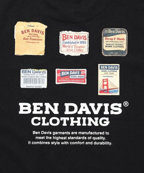 BEN DAVIS(ベンデイビス)の「【BEN DAVIS(ベンデイビス)】 LABELS TEE / Tシャツ 半袖 クルーネック 刺繍 ワンポイント プリント ユニセックス オーバーサイズ(Tシャツ/カットソー・メンズ・ブラック/グリーン系その他3/ホワイト・LARGE/MEDIUM/X-LARGE)」の8枚目の写真