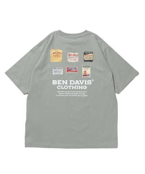 BEN DAVIS(ベンデイビス)の「【BEN DAVIS(ベンデイビス)】 LABELS TEE / Tシャツ 半袖 クルーネック 刺繍 ワンポイント プリント ユニセックス オーバーサイズ(Tシャツ/カットソー・メンズ・ブラック/グリーン系その他3/ホワイト・LARGE/MEDIUM/X-LARGE)」の6枚目の写真