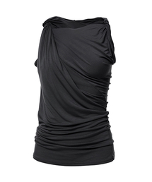 Braided Asymmetrical Sleeveless (FL-166_Black)