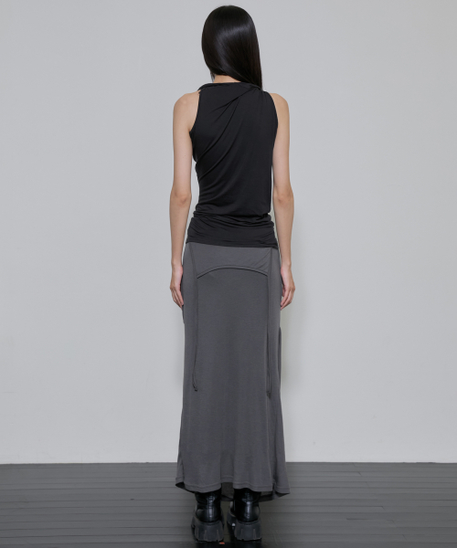 FLAREUP(フレアアップ)の「Braided Asymmetrical Sleeveless (FL-166_Black)(Tシャツ/カットソー・レディース・ブラック・OS)」の7枚目の写真