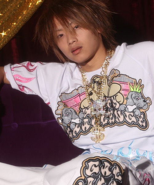 GALFY(ガルフィー)の「【GALFY/ガルフィー】ぴっかぴかパチンカス Tシャツ(Tシャツ/カットソー・メンズ・ホワイト/ブラック・L/M/XL)」の1枚目の写真