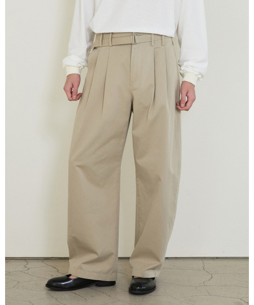 THEENDQUESTION(ジエンドクエスチョン)の「Chino belt pants / BEIGE(その他パンツ・レディース・その他・3/1/2)」の3枚目の写真