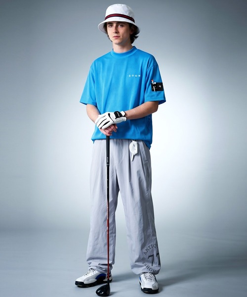 antiqua(アンティカ)の「【STCH】メッシュ生地 吸水速乾 モックネック プルオーバー(Tシャツ/カットソー・レディース・グリーン/ブルー/ブラック/ホワイト・LXL/ML)」の18枚目の写真