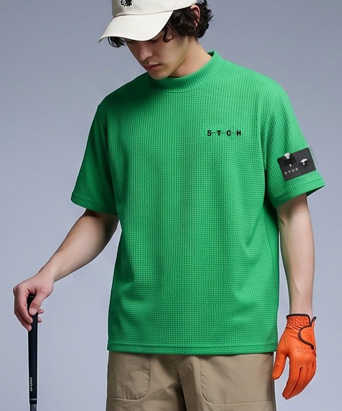 antiqua(アンティカ)の「【STCH】メッシュ生地 吸水速乾 モックネック プルオーバー(Tシャツ/カットソー・レディース・グリーン/ブルー/ブラック/ホワイト・LXL/ML)」の14枚目の写真