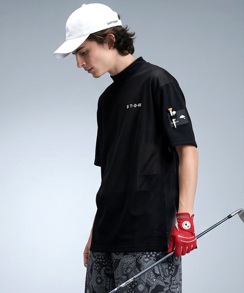 antiqua(アンティカ)の「【STCH】メッシュ生地 吸水速乾 モックネック プルオーバー(Tシャツ/カットソー・レディース・グリーン/ブルー/ブラック/ホワイト・LXL/ML)」の20枚目の写真