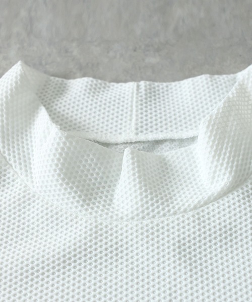 antiqua(アンティカ)の「【STCH】メッシュ生地 吸水速乾 モックネック プルオーバー(Tシャツ/カットソー・レディース・グリーン/ブルー/ブラック/ホワイト・LXL/ML)」の12枚目の写真