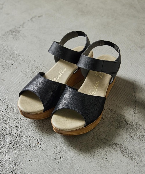 Fashion Letter(ファッションレター)の「日本製 アンクルベルトウェッジサンダル 痛くないサンダル(サンダル・レディース・ブラック/ゴールド・S/M/L/LL)」の13枚目の写真